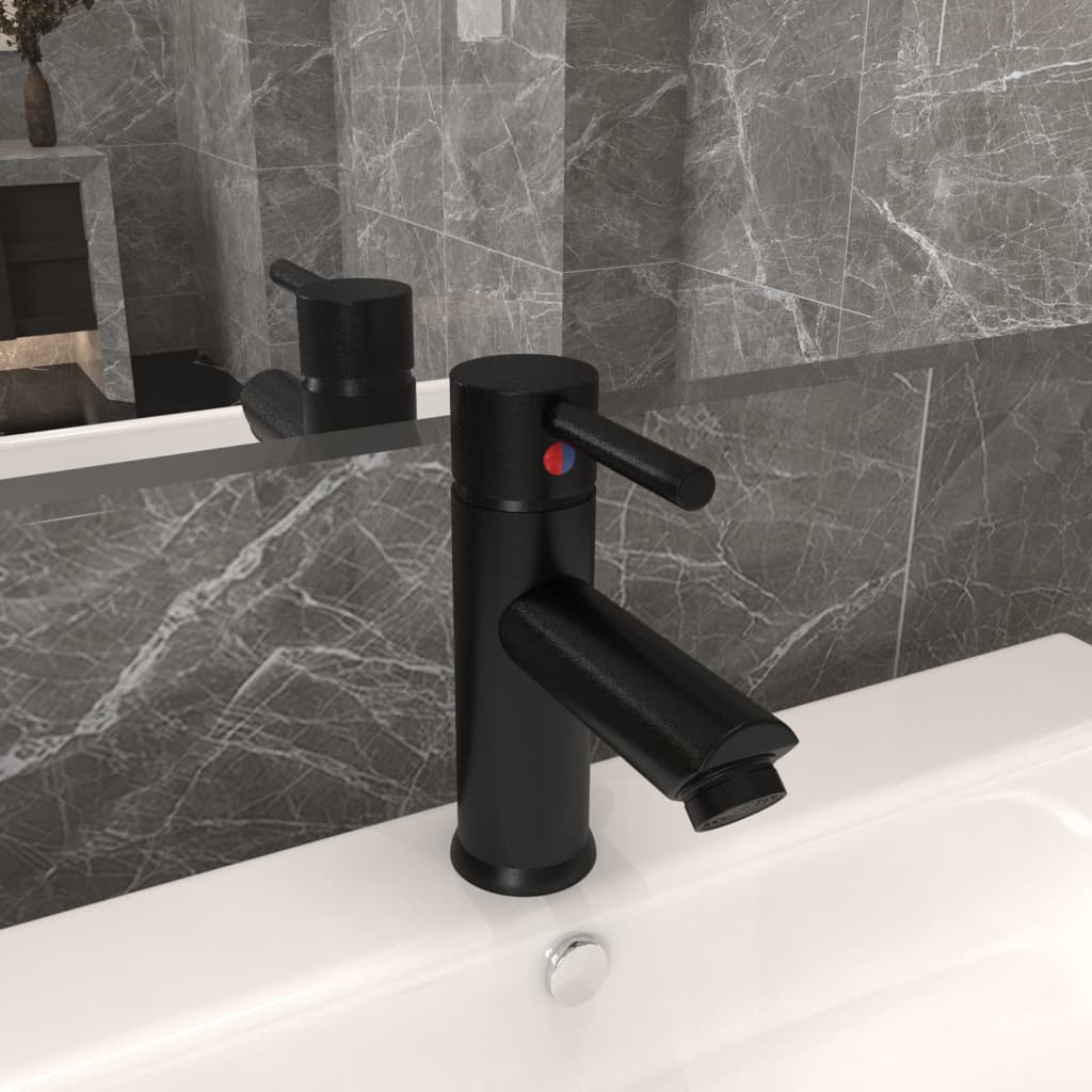 Rubinetto Per Lavabo Del Bagno Nero 130x176 mm