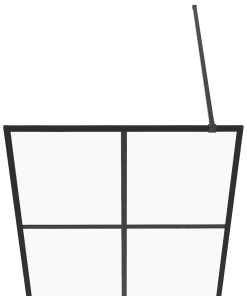 Parete Per Doccia WalK-In Vetro Trasparente Esg 80x195 Cm Nera