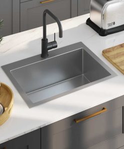 Lavello Da Cucina Lavorato A Mano In Acciaio Inox