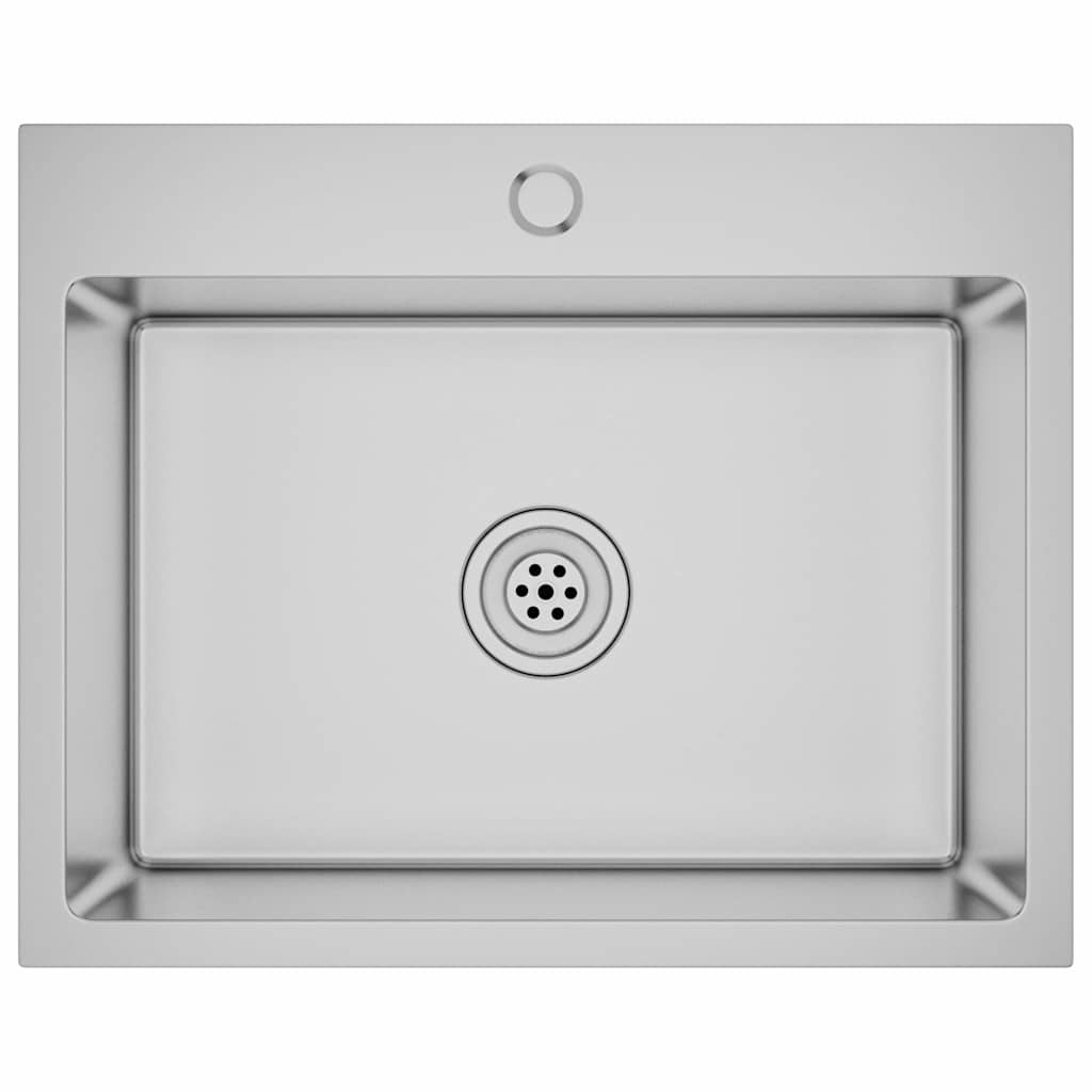 Lavello Da Cucina Lavorato A Mano In Acciaio Inox - Image 6