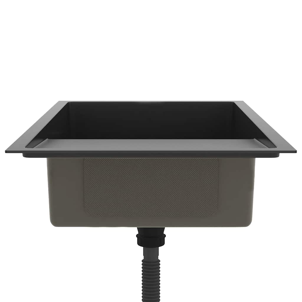 Lavello Da Cucina Lavorato A Mano Nero Acciaio Inox - Image 4