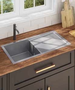 Lavello Da Cucina Lavorato A Mano In Acciaio Inox