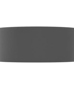 Lavandino Lusso Rotondo Grigio Scuro Opaco 40x15 Cm In Ceramica