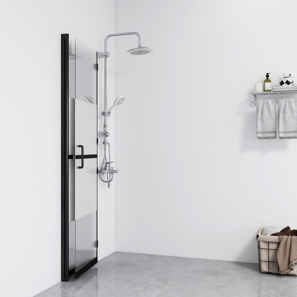 Parete Per Doccia WalK-In Pieghevole In Vetro Esg 110x190 cm