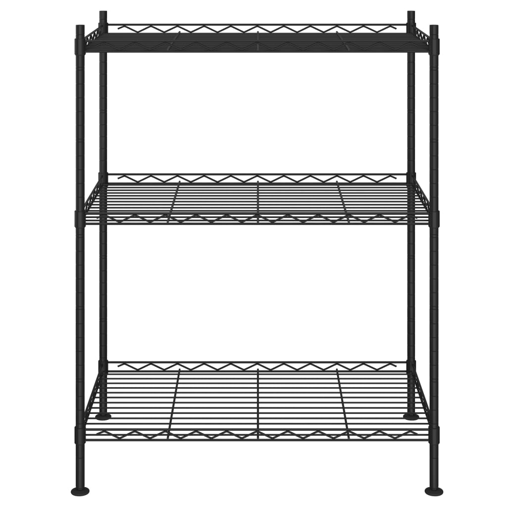 Scaffale A 3 Livelli 60x35x76 Cm Nero 150 kg - Image 6