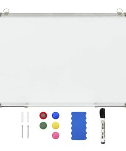Lavagna Magnetica Bianca Cancellabile A Secco 60x40 Cm Acciaio