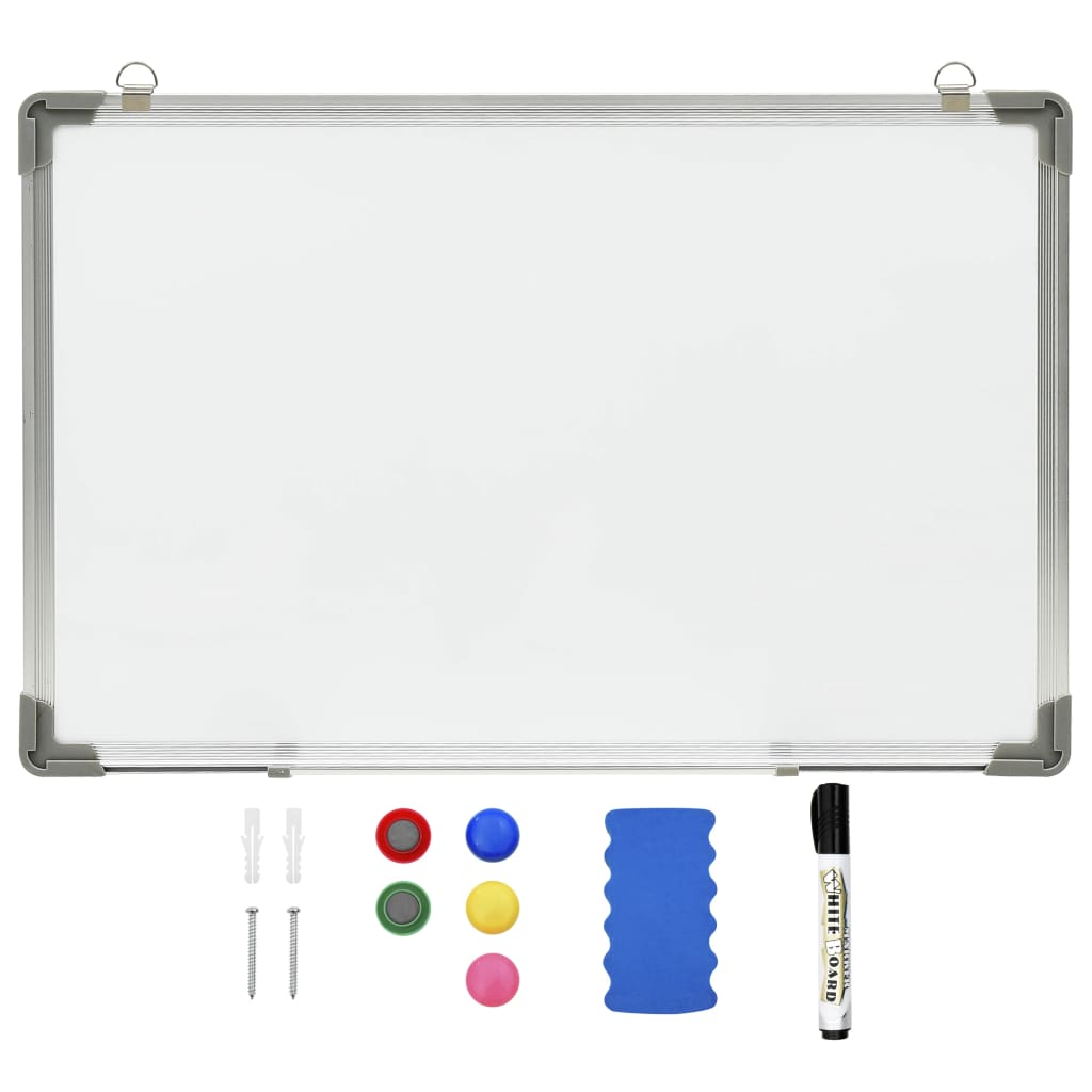 Lavagna Magnetica Bianca Cancellabile A Secco 60x40 Cm Acciaio