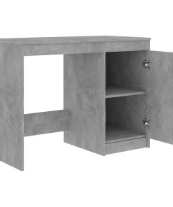 Scrivania Grigio Cemento 100x50x76 Cm In Legno Multistrato