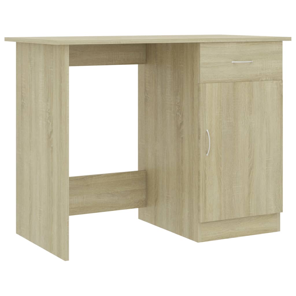 Scrivania Rovere Sonoma 100x50x76 Cm In Legno Multistrato