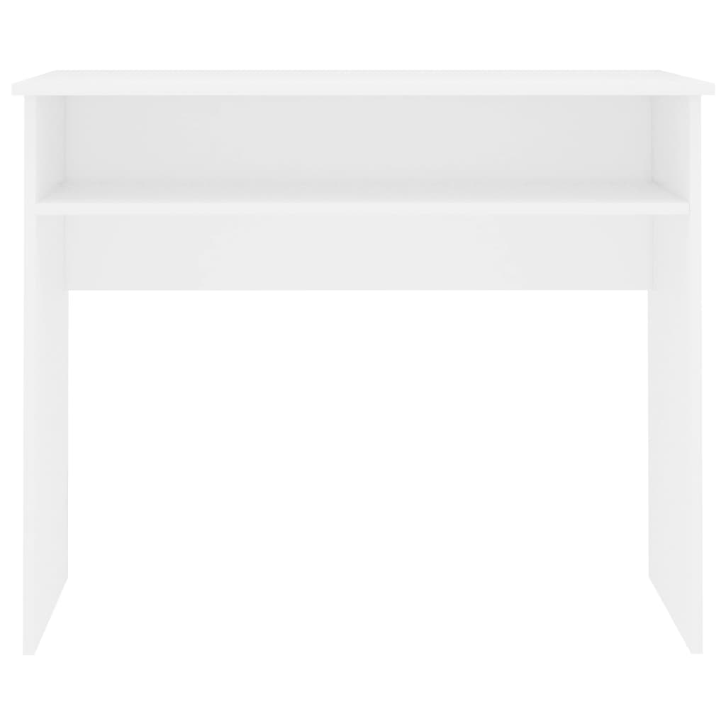 Scrivania Bianca 90x50x74 Cm In Legno Multistrato - Image 2