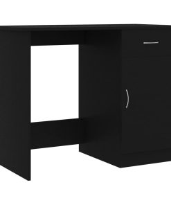 Scrivania Nera 100x50x76 Cm In Legno Multistrato