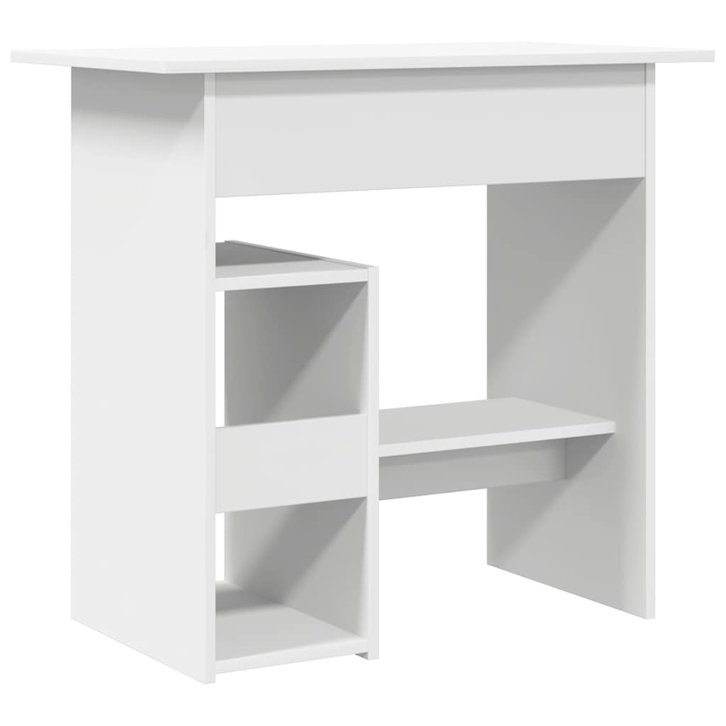 Scrivania Bianca 80x45x74 Cm In Legno Multistrato