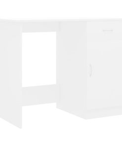 Scrivania Bianca 100x50x76 Cm In Legno Multistrato