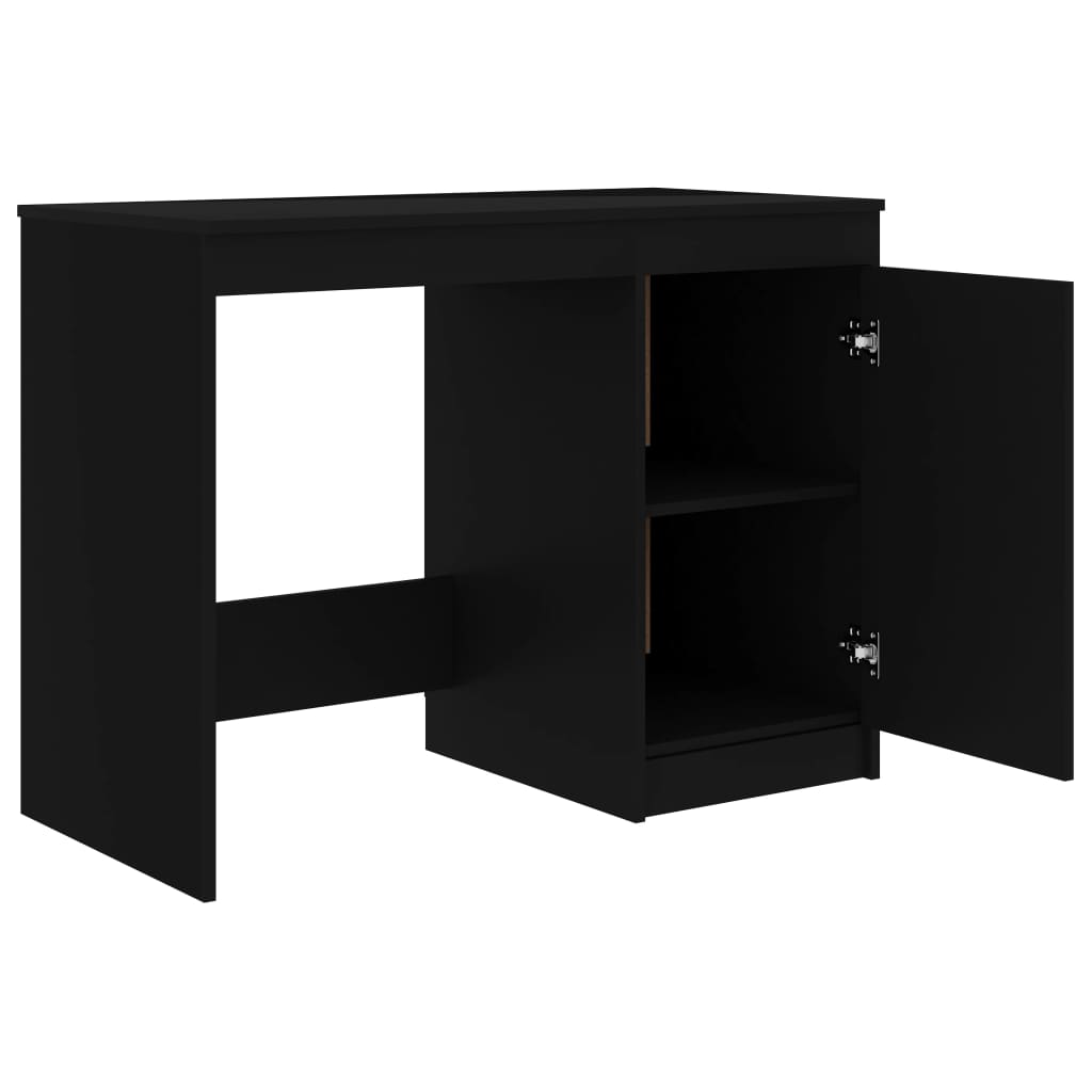 Scrivania Nera 100x50x76 Cm In Legno Multistrato - Image 6