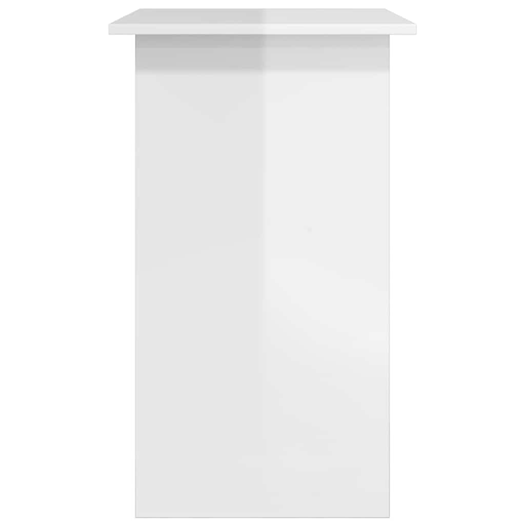 Scrivania Bianco Lucido 80x45x74 Cm In Legno Multistrato