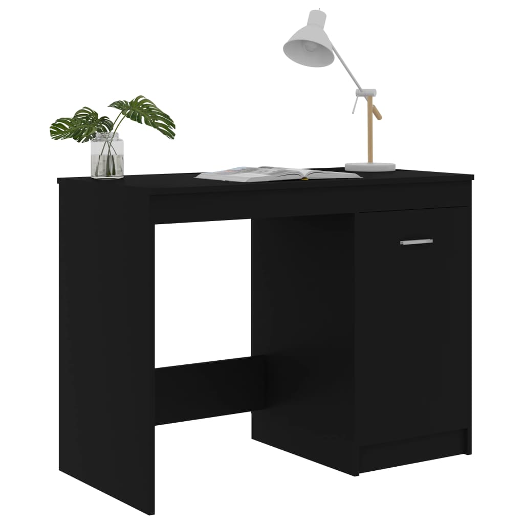 Scrivania Nera 100x50x76 Cm In Legno Multistrato - Image 4