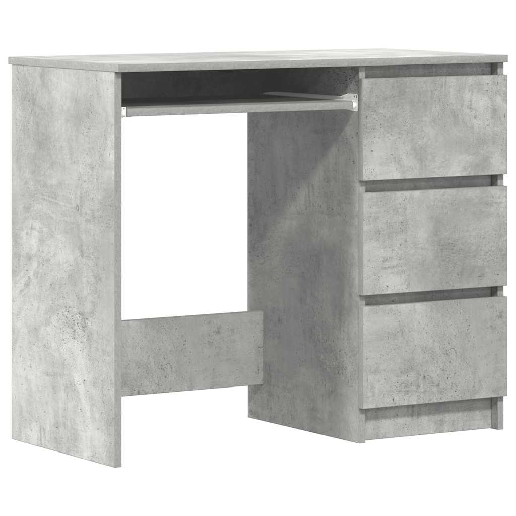 Scrivania Grigio Cemento 90x45x76 Cm In Legno Multistrato - Image 6