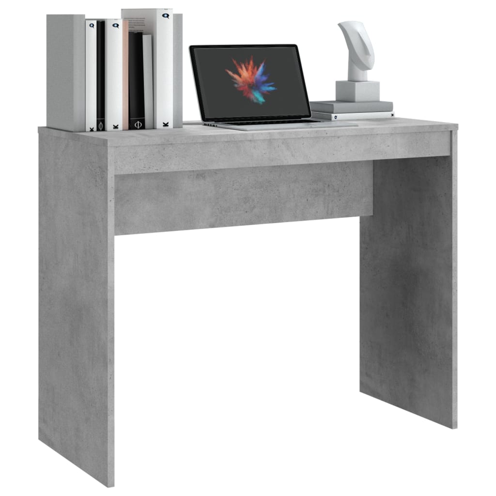 Scrivania Grigio Cemento 90x40x72 Cm In Legno Multistrato - Image 4