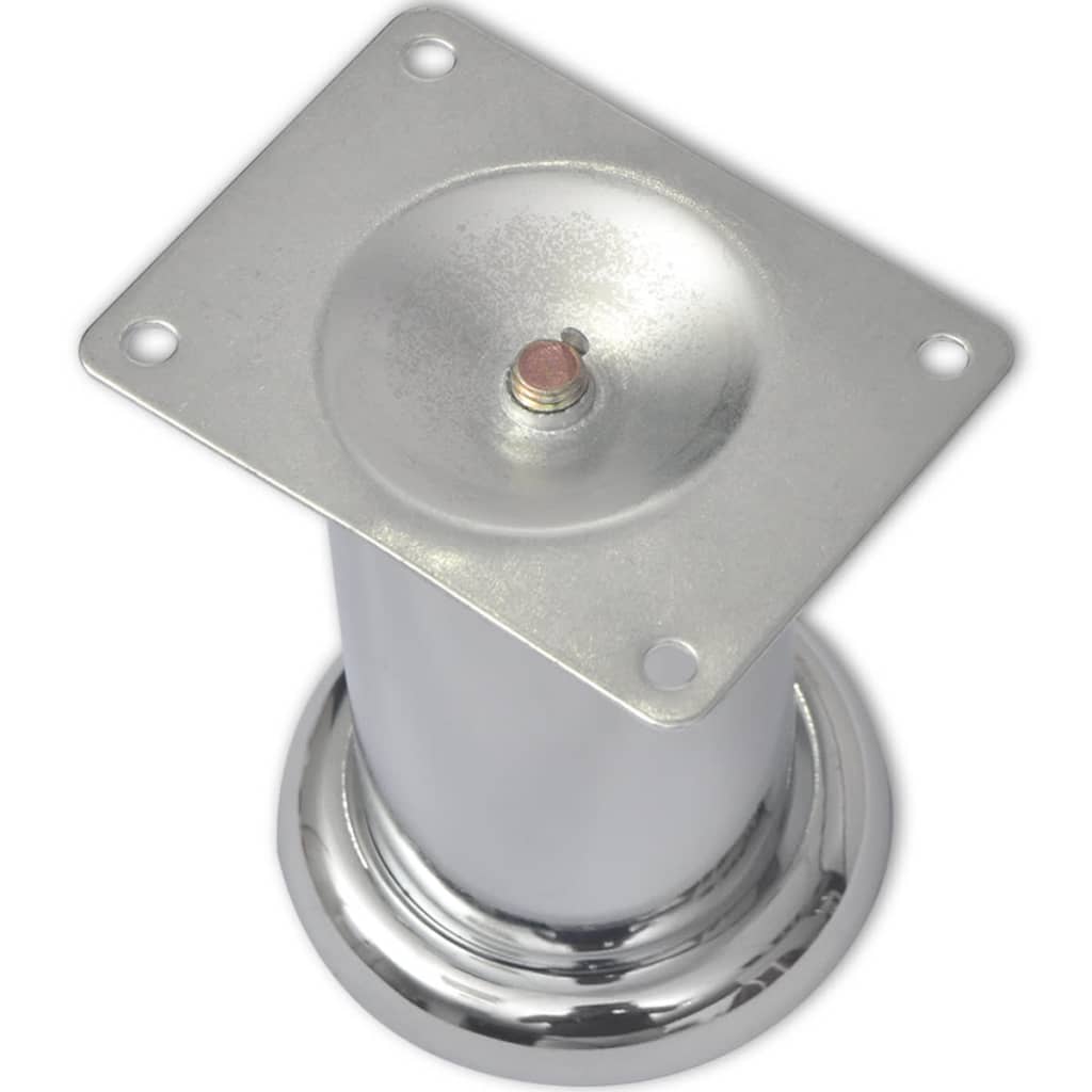Set 4 Gambe Rotonde Per Sofa Cromate 60 mm - Image 3