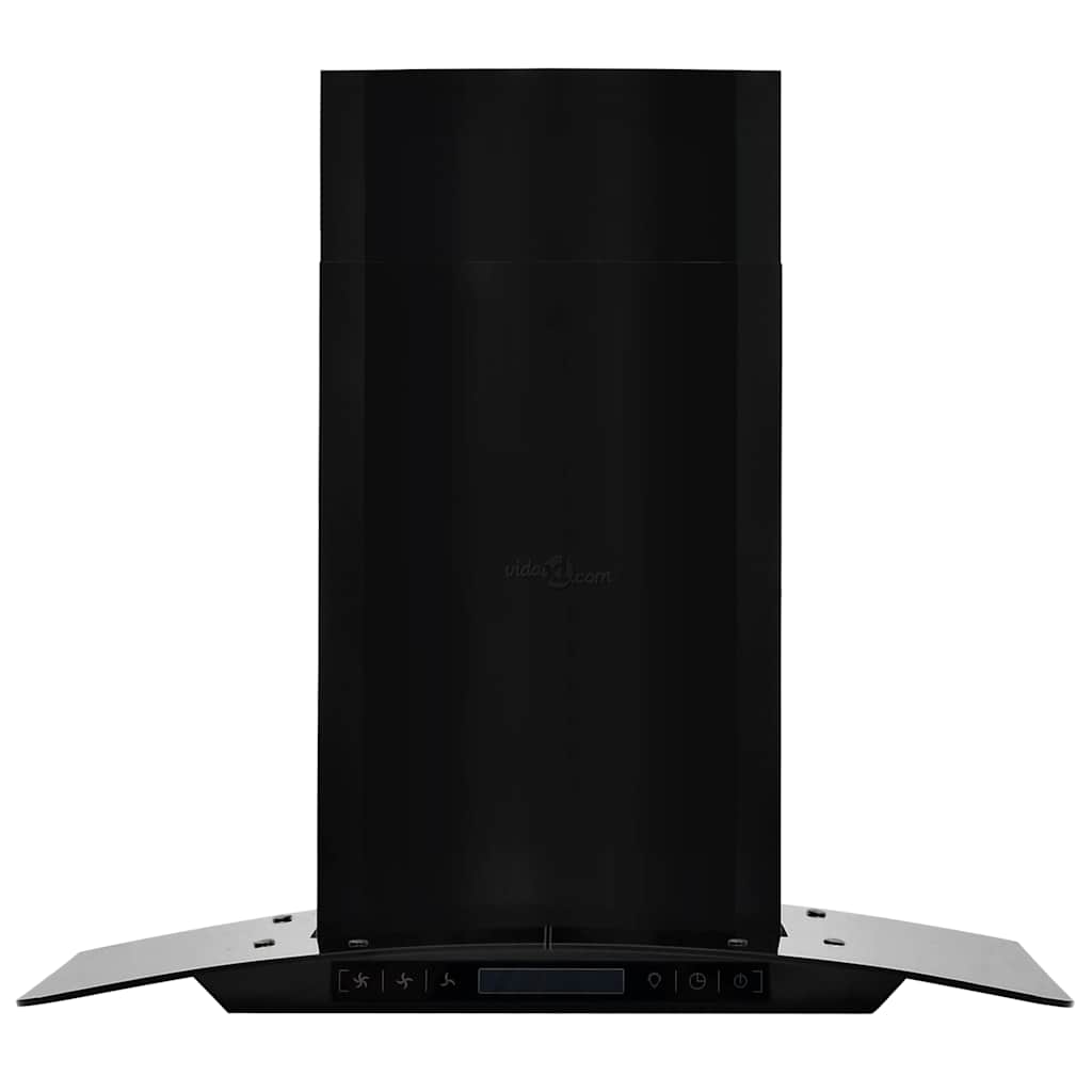 Cappa Aspirante A Muro Acciaio Inox 756 M³/h 60 Cm Nera