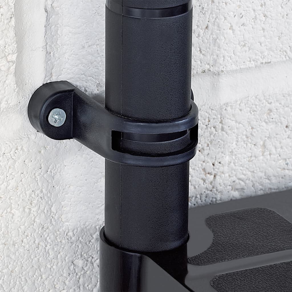 Scaffale A 4 Ripiani Nero 183x30,5x130 Cm In Plastica