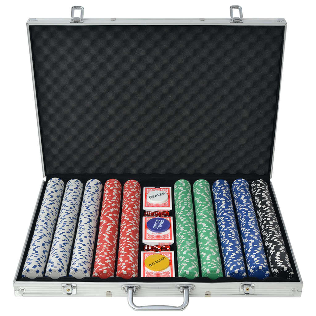Set Da Poker Con 1000 Chips Alluminio