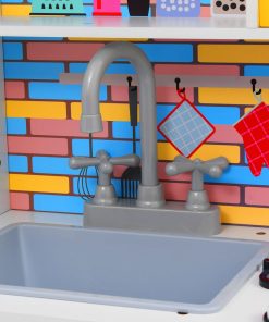 Cucina Giocattolo Per Bambini In Mdf 80x30x85 Cm Multicolore