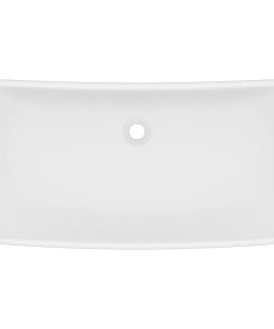Lavandino Luxury Rettangolare Bianco Opaco 71x38cm Ceramica