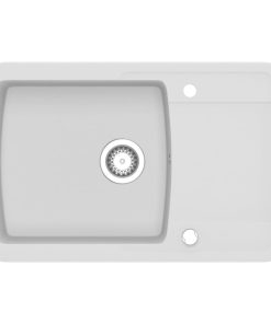 Lavello Da Cucina In Granito Vasca Singola Bianco