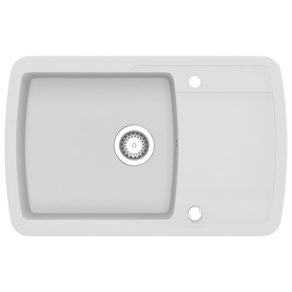 Lavello Da Cucina In Granito Vasca Singola Bianco