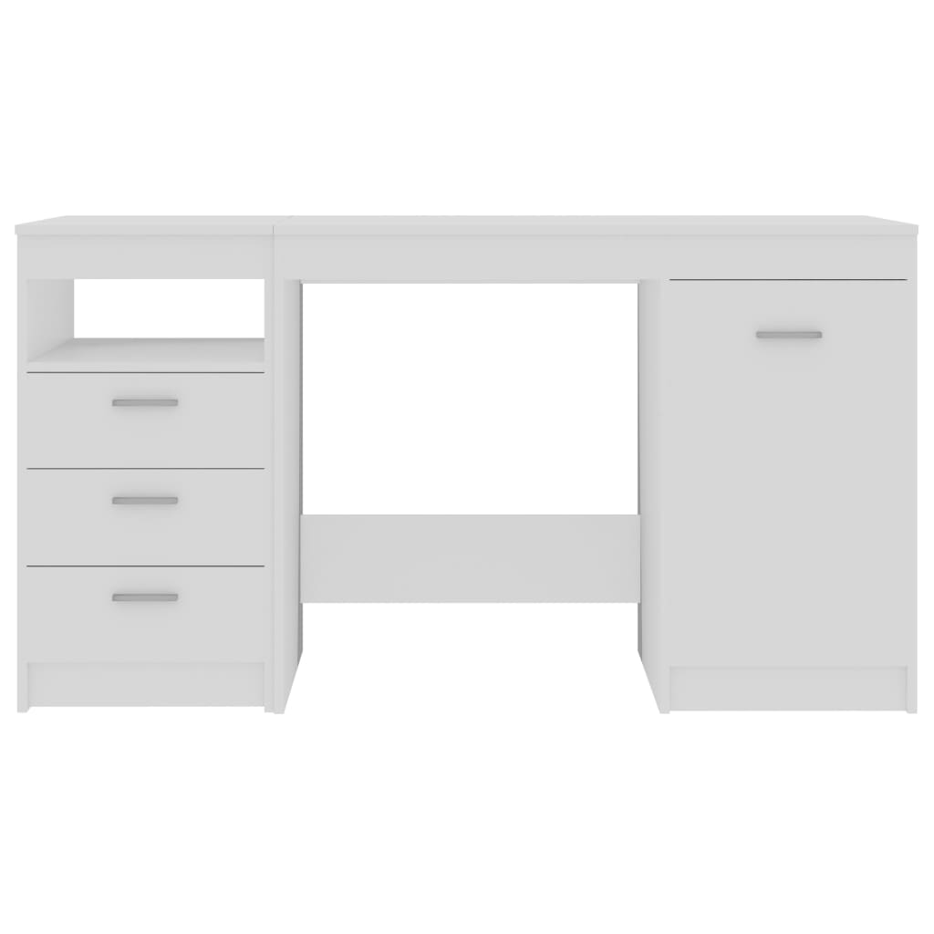 Scrivania Bianca 140x50x76 Cm In Legno Multistrato - Image 2