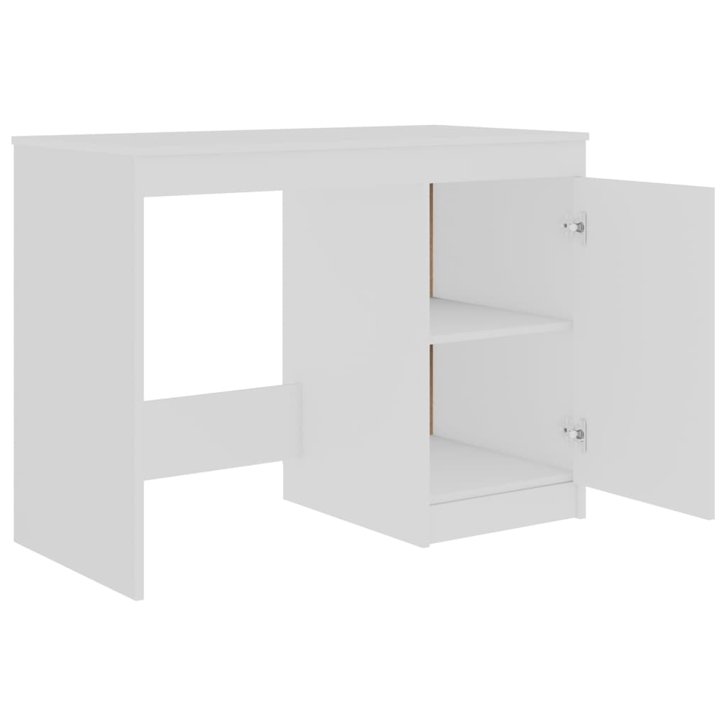 Scrivania Bianca 140x50x76 Cm In Legno Multistrato - Image 5