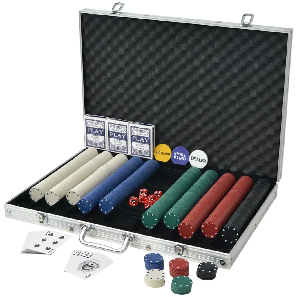 Set Da Poker Con 1000 Chips Alluminio