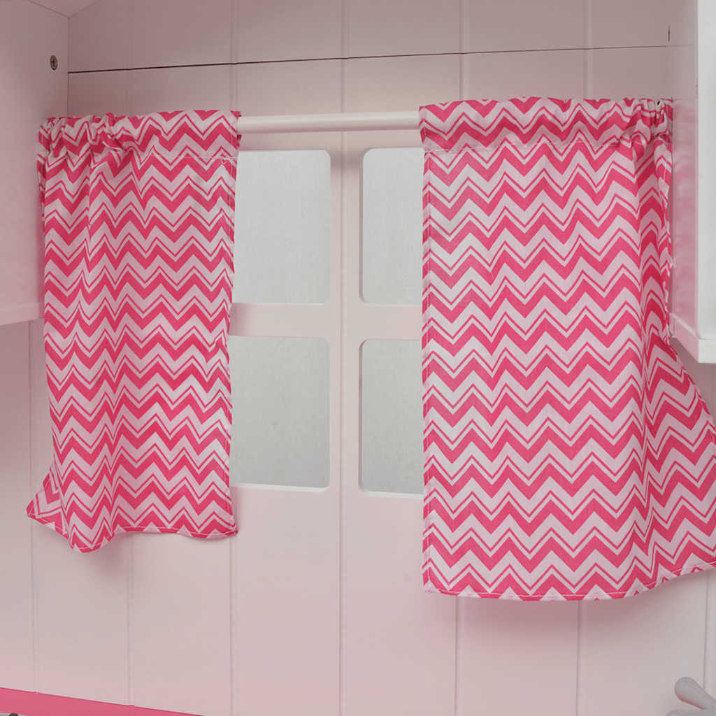 Cucina Giocattolo In Legno 82x30x100 Cm Rosa E Bianca