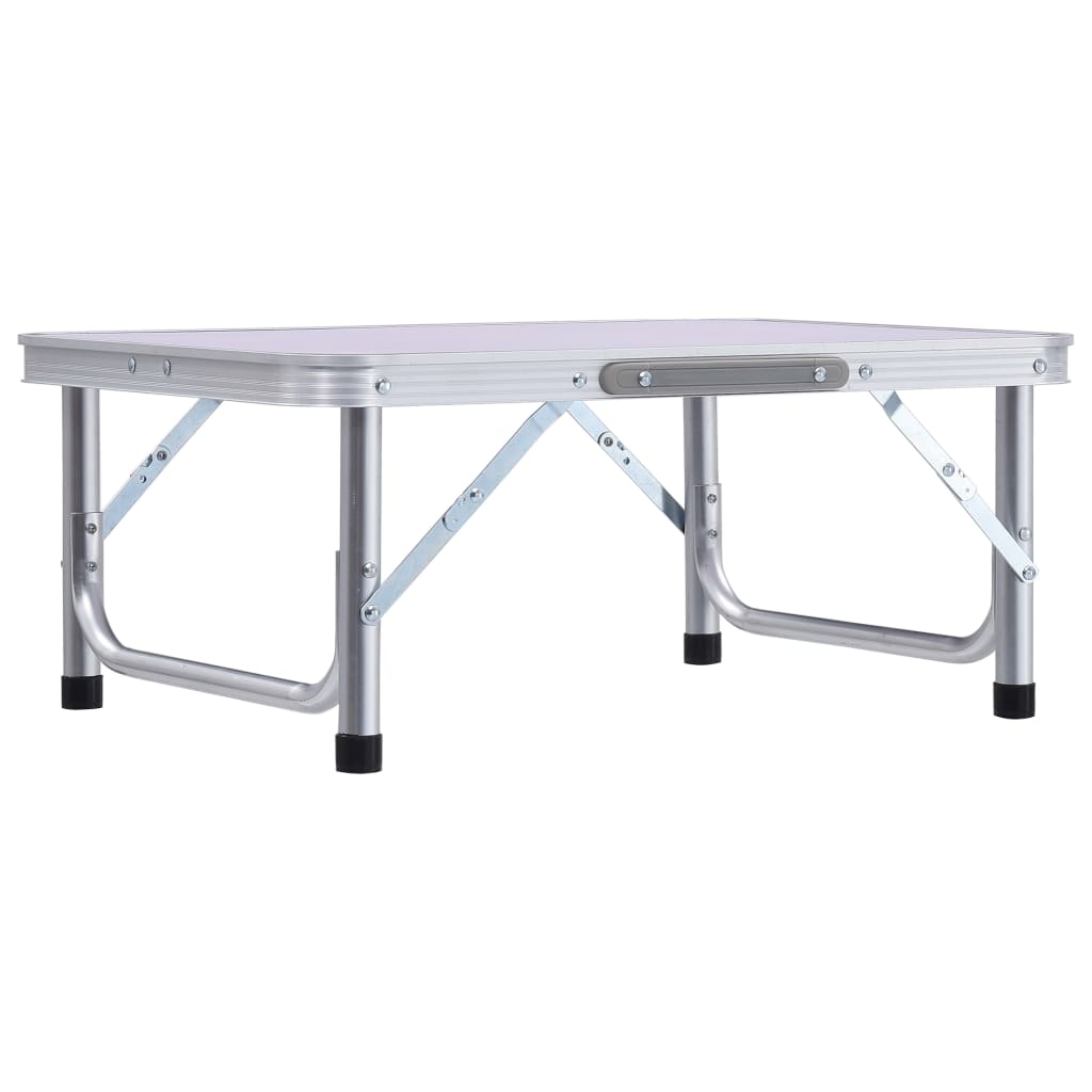 Tavolo Pieghevole Da Campeggio Bianco In Alluminio 60x45cm