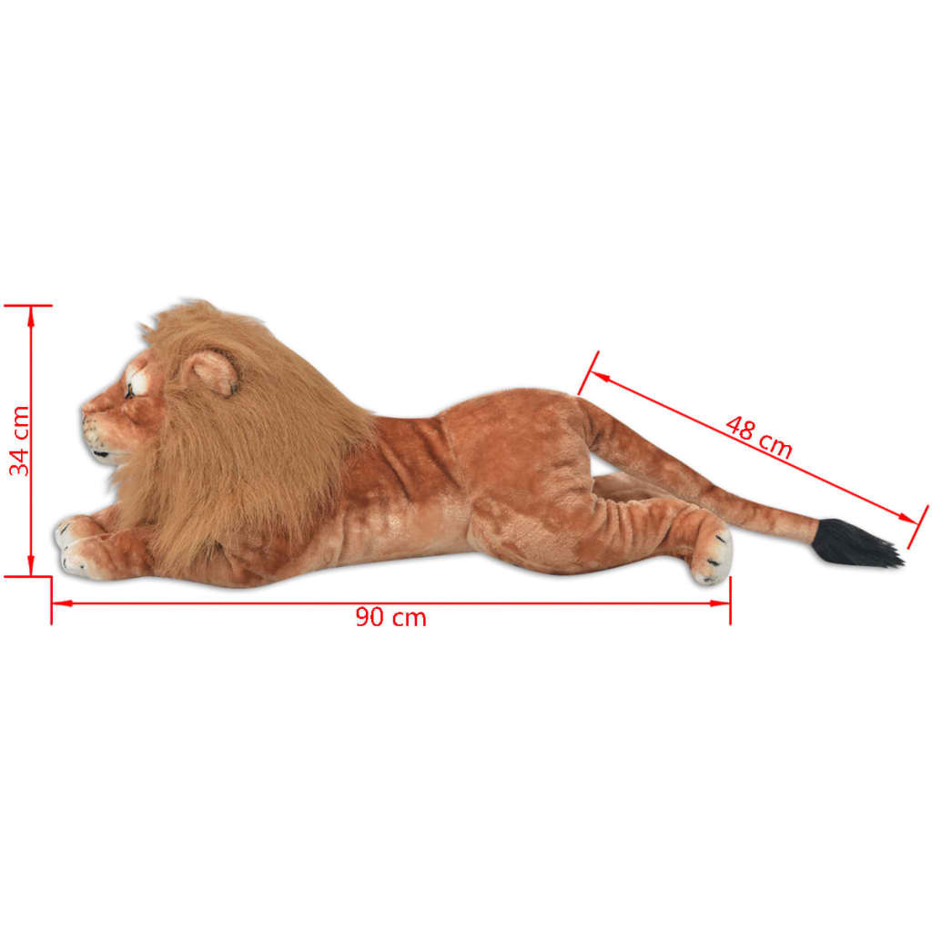 Giocattolo In Peluche Leone Marrone Xxl