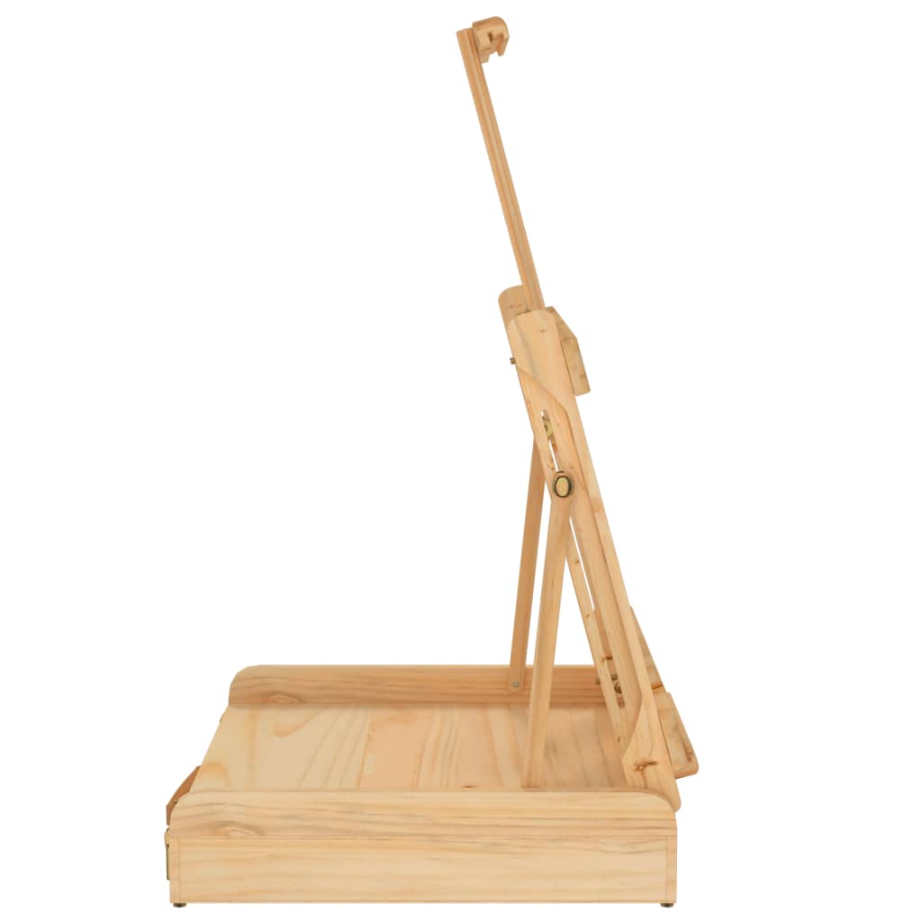 Cavalletto Tavolo Cassetto 41,5x37x12 Cm Legno Massello Pino