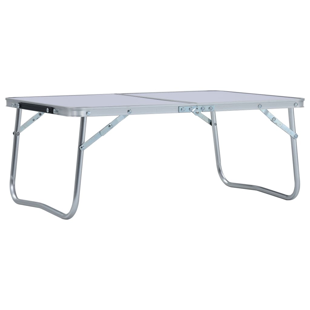 Tavolo Pieghevole Da Campeggio Bianco In Alluminio 60x40cm