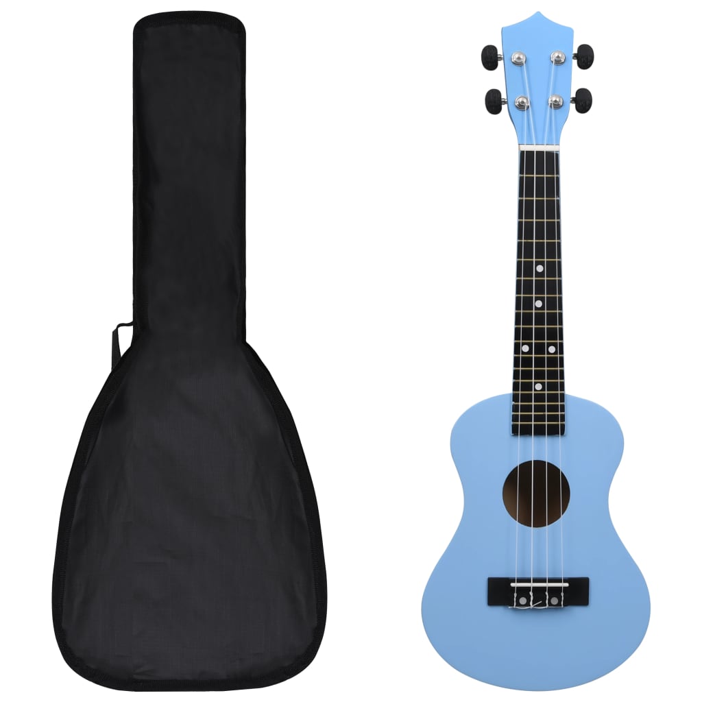 Set Ukulele Soprano Con Borsa Per Bambini Blu Baby 23" - Image 5