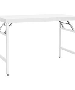 Tavolo Da Lavoro Cucina Pieghevole 120x60x80 Cm In Acciaio Inox