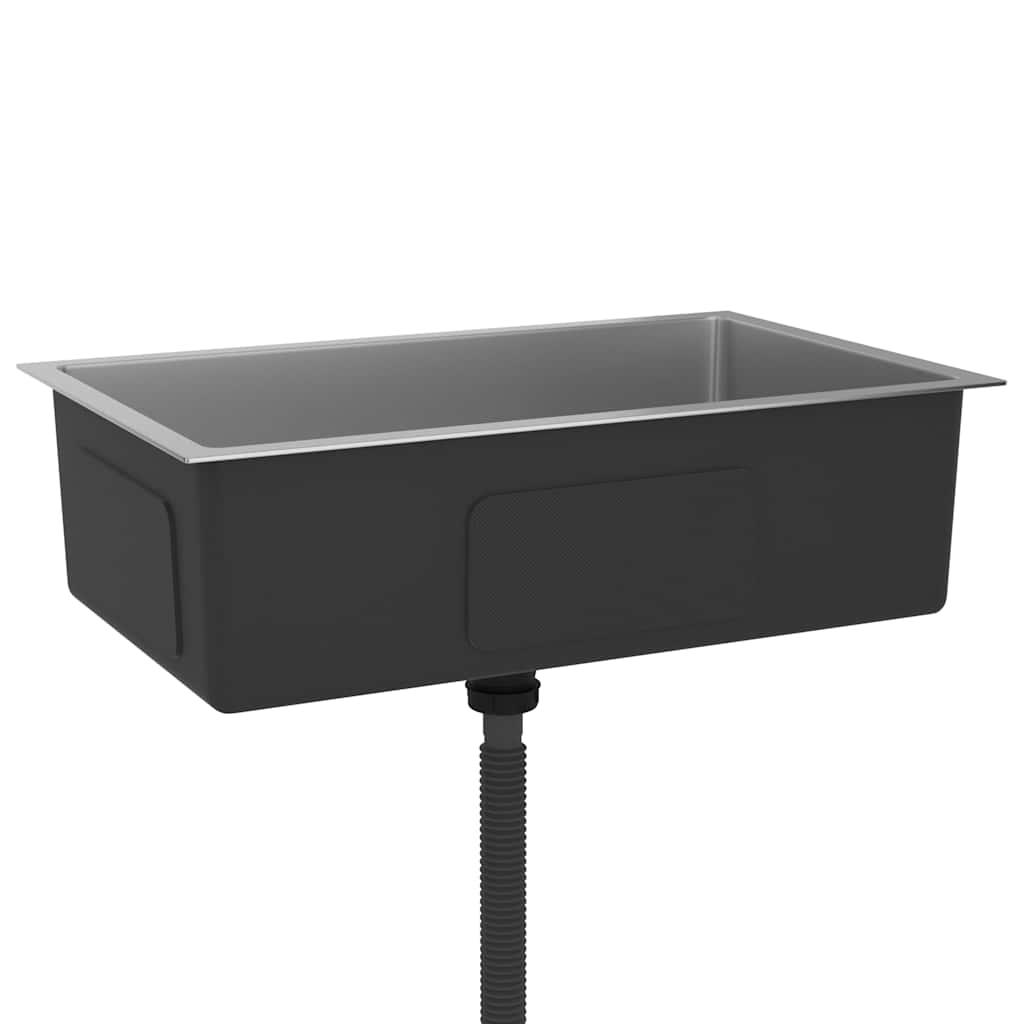 Lavello Da Cucina Lavorato A Mano In Acciaio Inox - Image 5