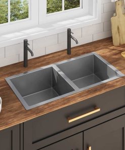 Lavello Da Cucina Lavorato A Mano In Acciaio Inox