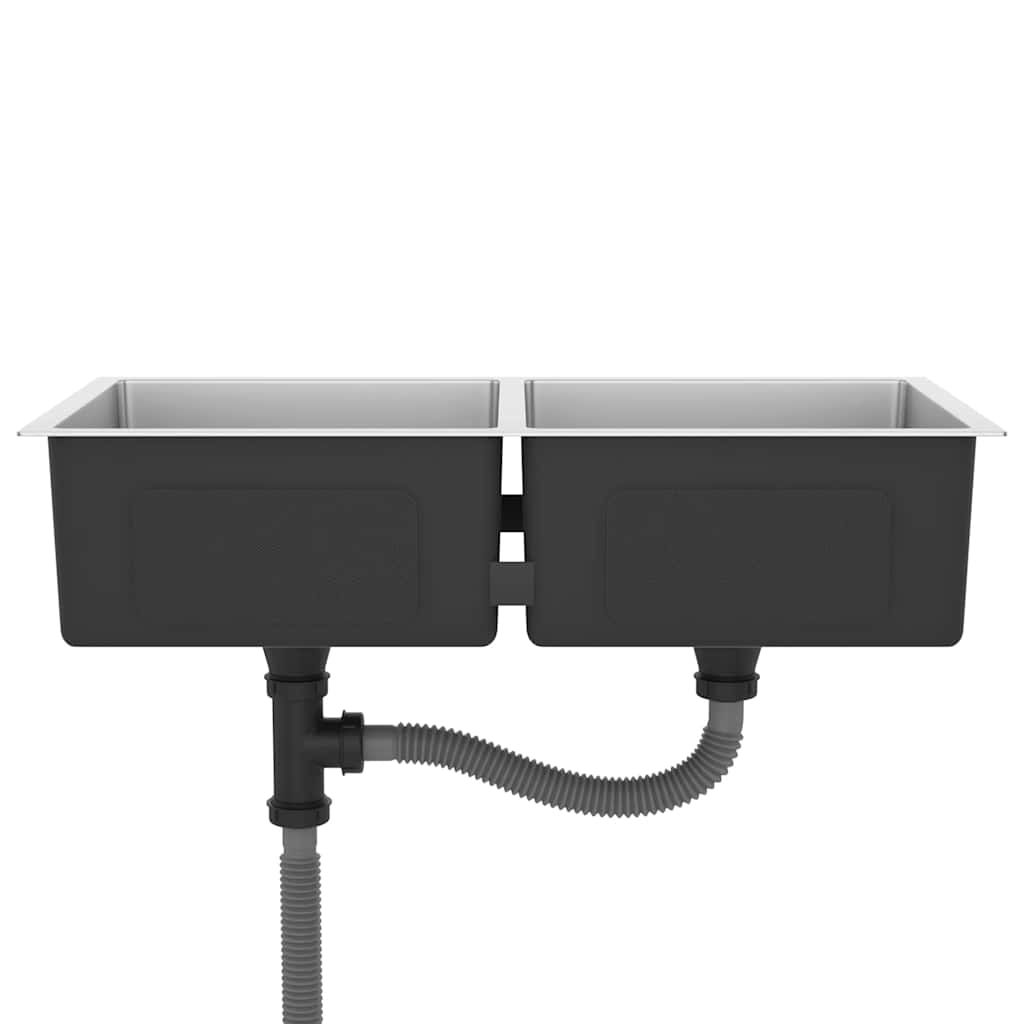 Lavello Da Cucina Lavorato A Mano In Acciaio Inox - Image 3