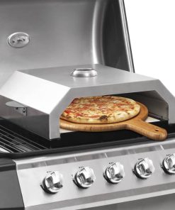 Forno Pizza Con Piastra Ceramica Per Barbecue A Gas E Carbone