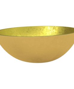Lavandino In Vetro 50x37x14 Cm Oro