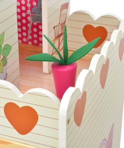 Casa Delle Bambole A 3 Piani In Legno 60x30x90 cm