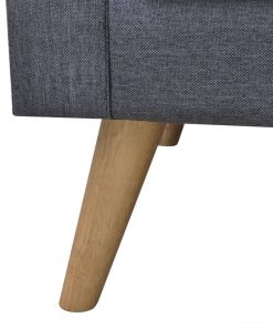 Divano A 2 Posti In Tessuto Grigio Scuro