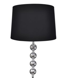 Lampada Da Pavimento Supporto Alto Decorazione A 4 Sfere Nera