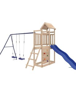 Set Da Gioco Da Esterno In Legno Massello Di Pino