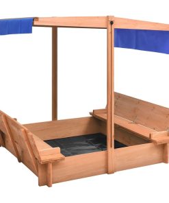 Sabbiera Con Tetto In Legno Di Abete 112x112x112 cm